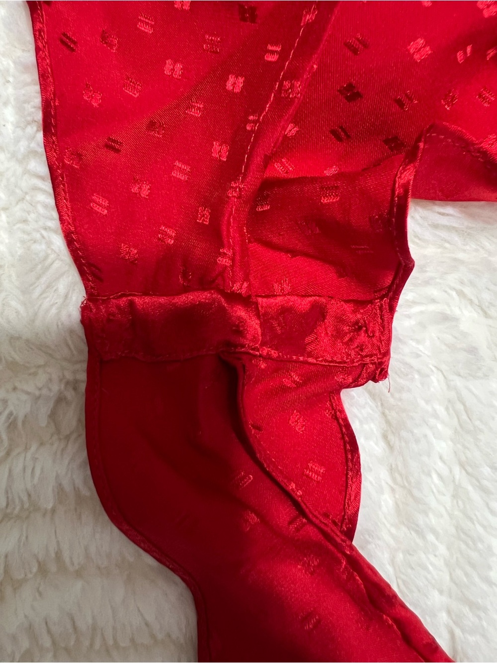 Vintage Galadriel 100% Silk Red Romper Teddy Lingerie Bodysuit Size L - Picture 12 of 15